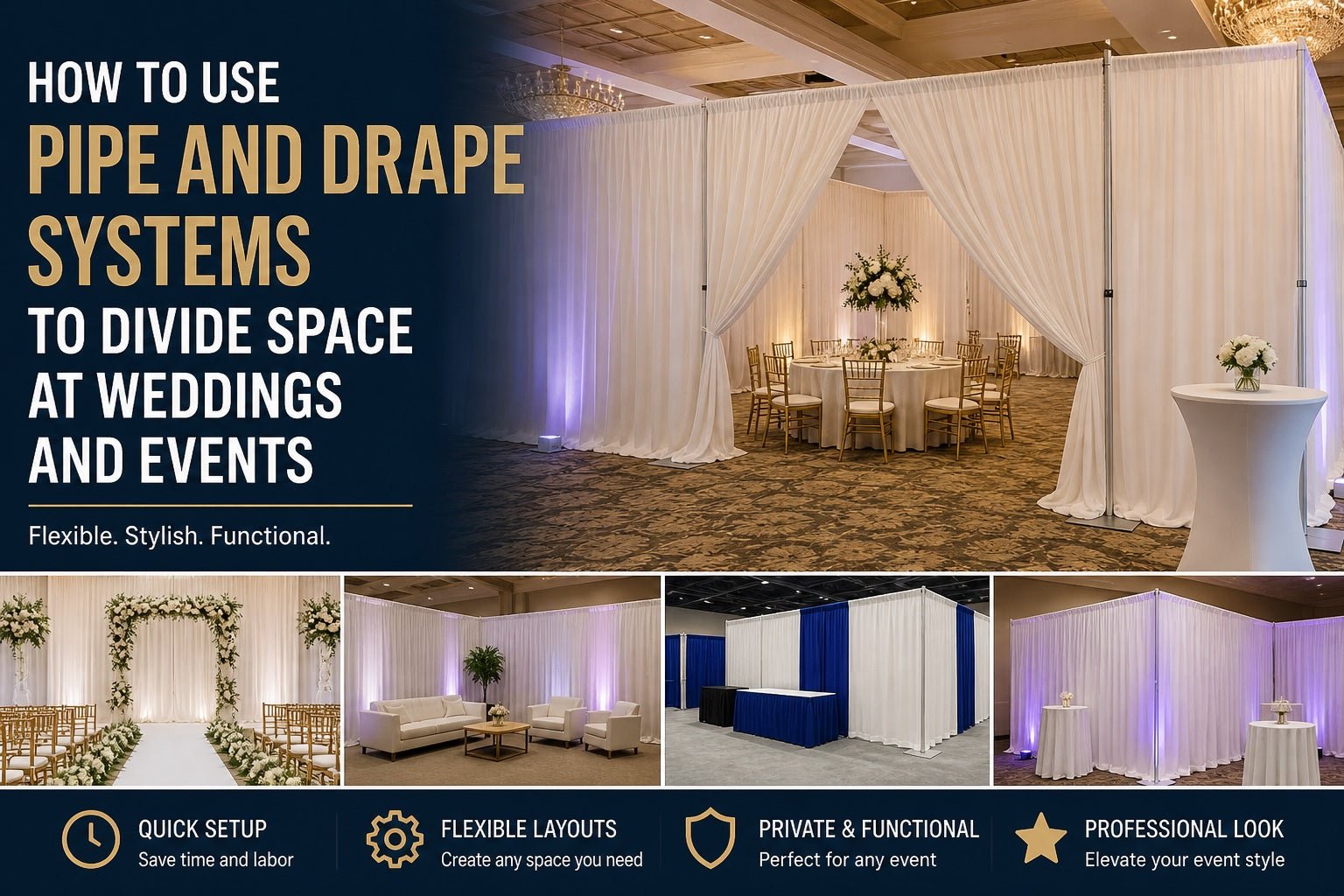 What Is Pipe and Drape? Beginner Guide for Events & Backdrops - PIPE ...