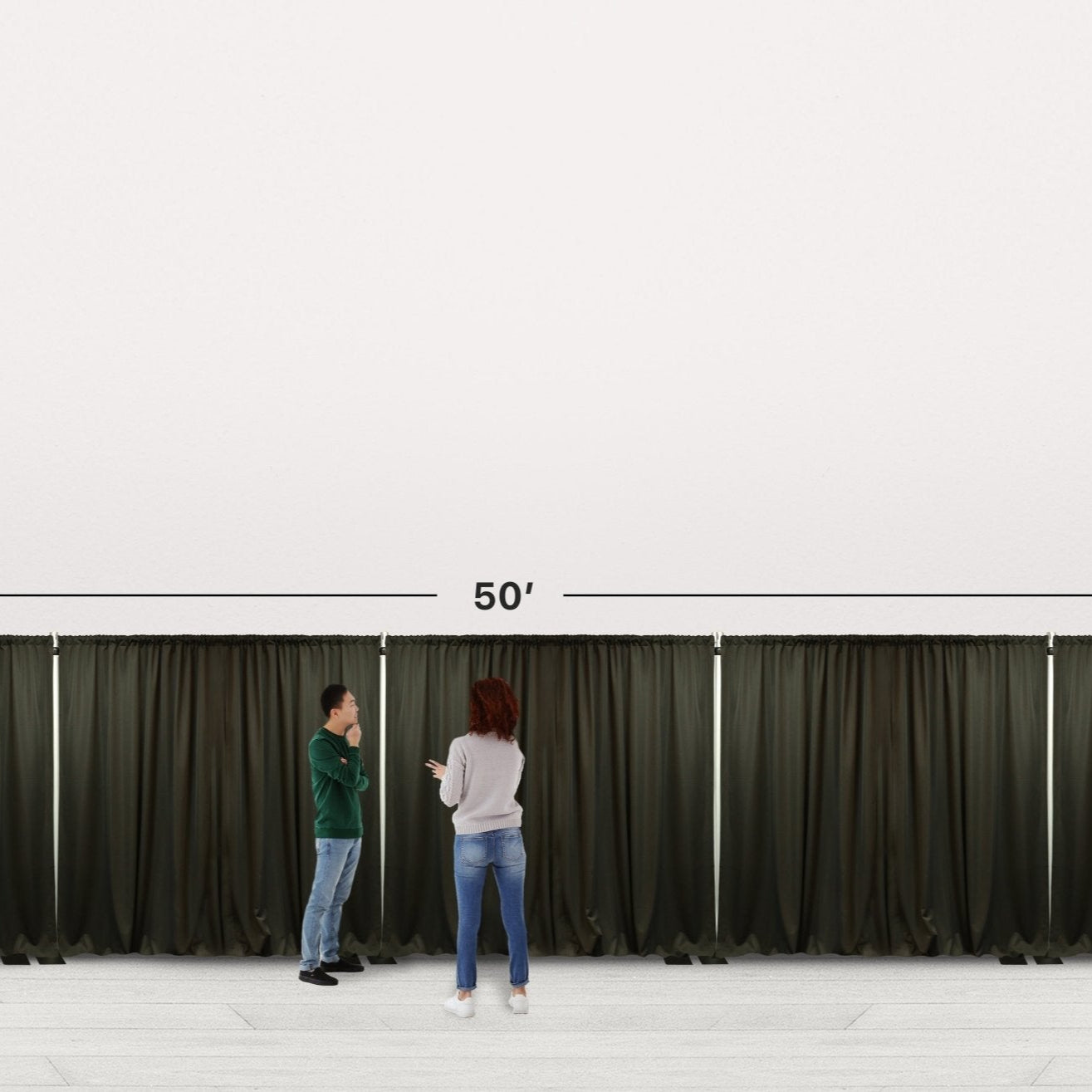 Drape System 50 Ft Pipe and Drape Kit USA | Stage & Venue Backdrop System - PIPE AND ...