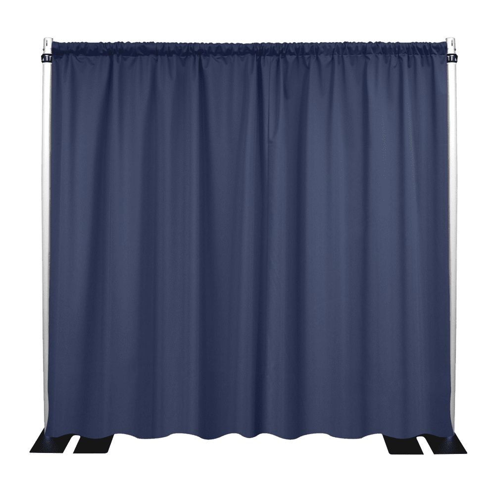 PIPE AND DRAPE USA 8&#39; / POLYESTER / NAVY 10’ PIPE AND DRAPE KIT