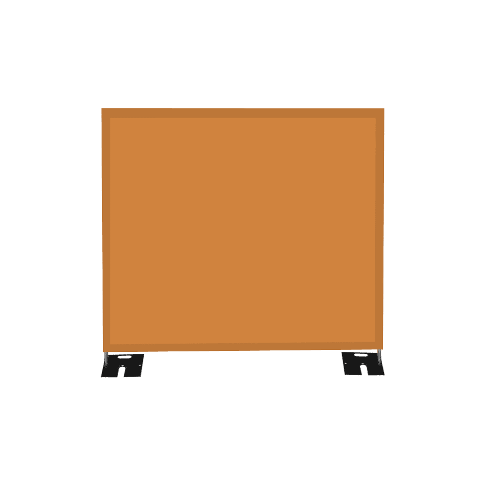 PIPE AND DRAPE USA TENSION WITH HARDWARE / ORANGE 10’ QUICK STRETCH WALL