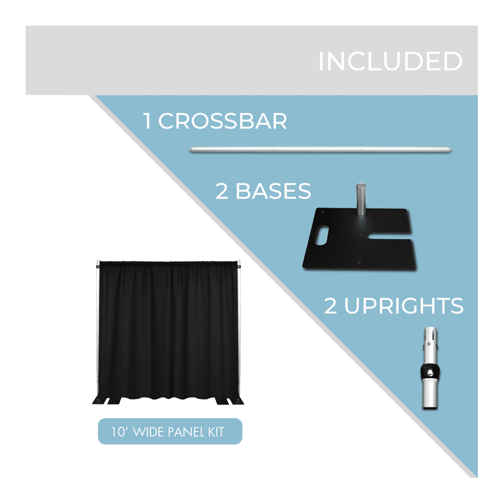 10’ WIDE PIPE AND DRAPE KIT