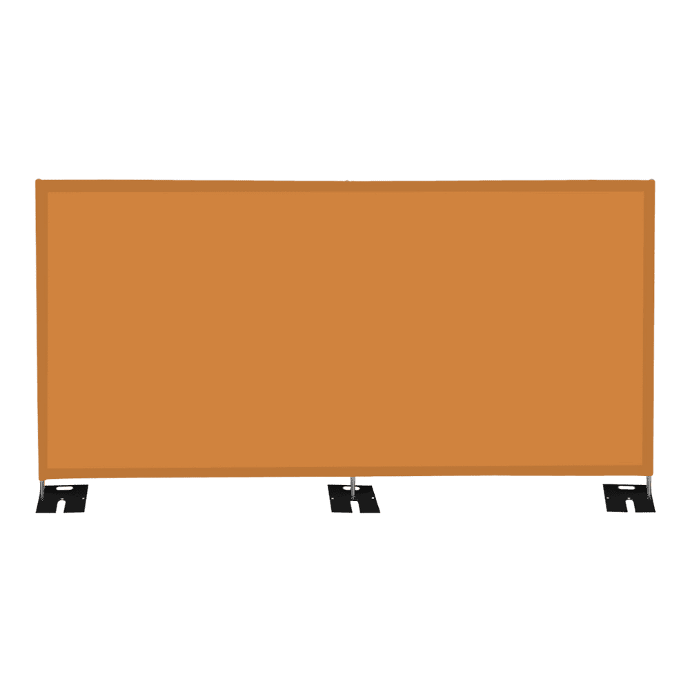 PIPE AND DRAPE USA TENSION WITH HARDWARE / ORANGE 20’ QUICK STRETCH WALL