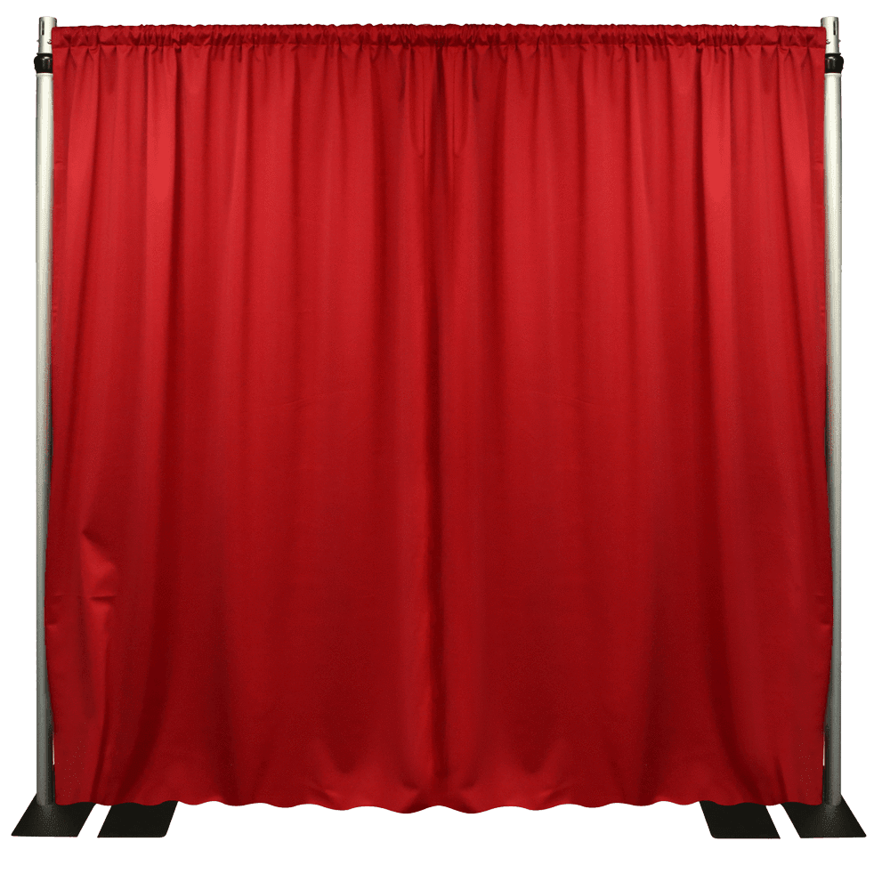 PIPE AND DRAPE USA 15’W X 10’ L / RED DRAPERY PANELS POLYESTER