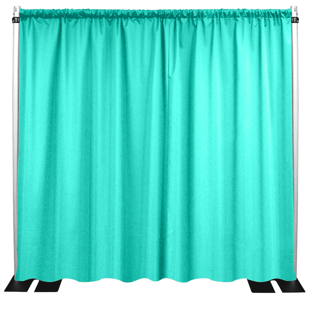 PIPE AND DRAPE USA 15’W X 10’ L / TURQUOISE DRAPERY PANELS POLYESTER