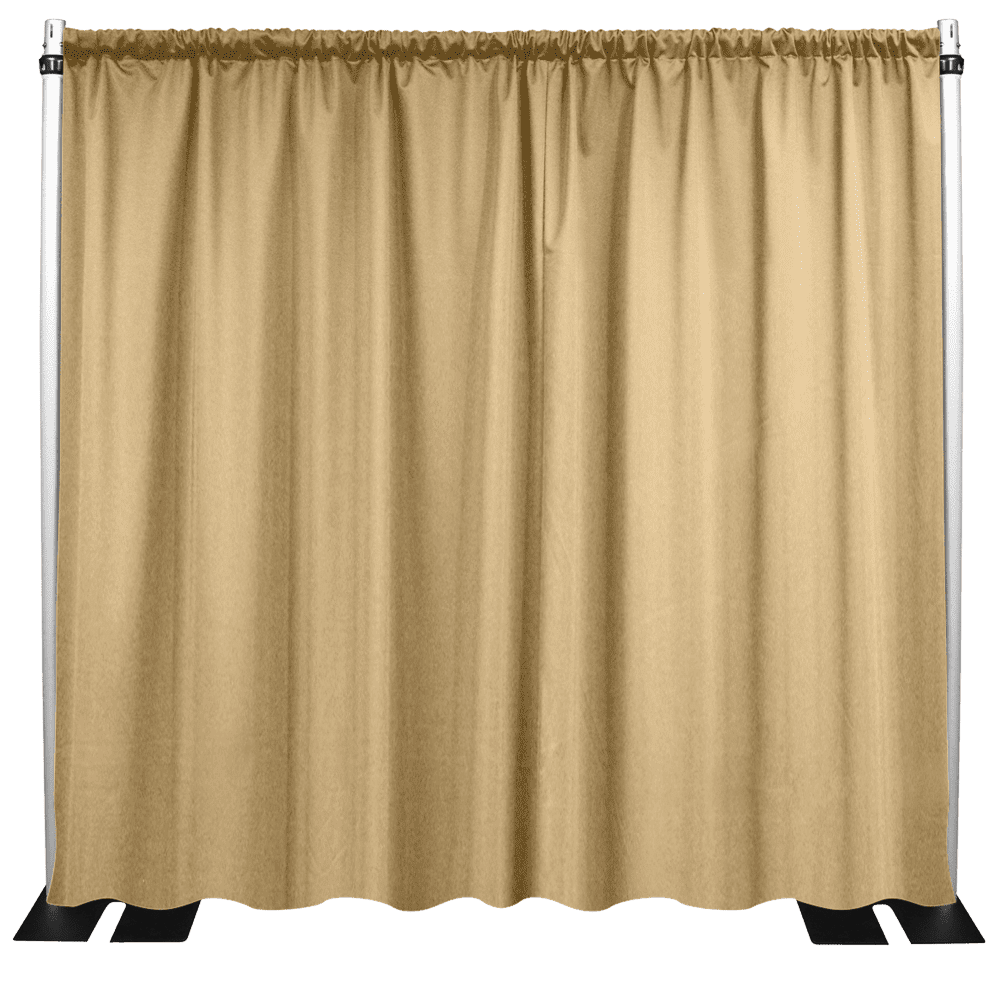 PIPE AND DRAPE USA 15’ W X 5’ L / BEIGE DRAPERY PANELS POLYESTER