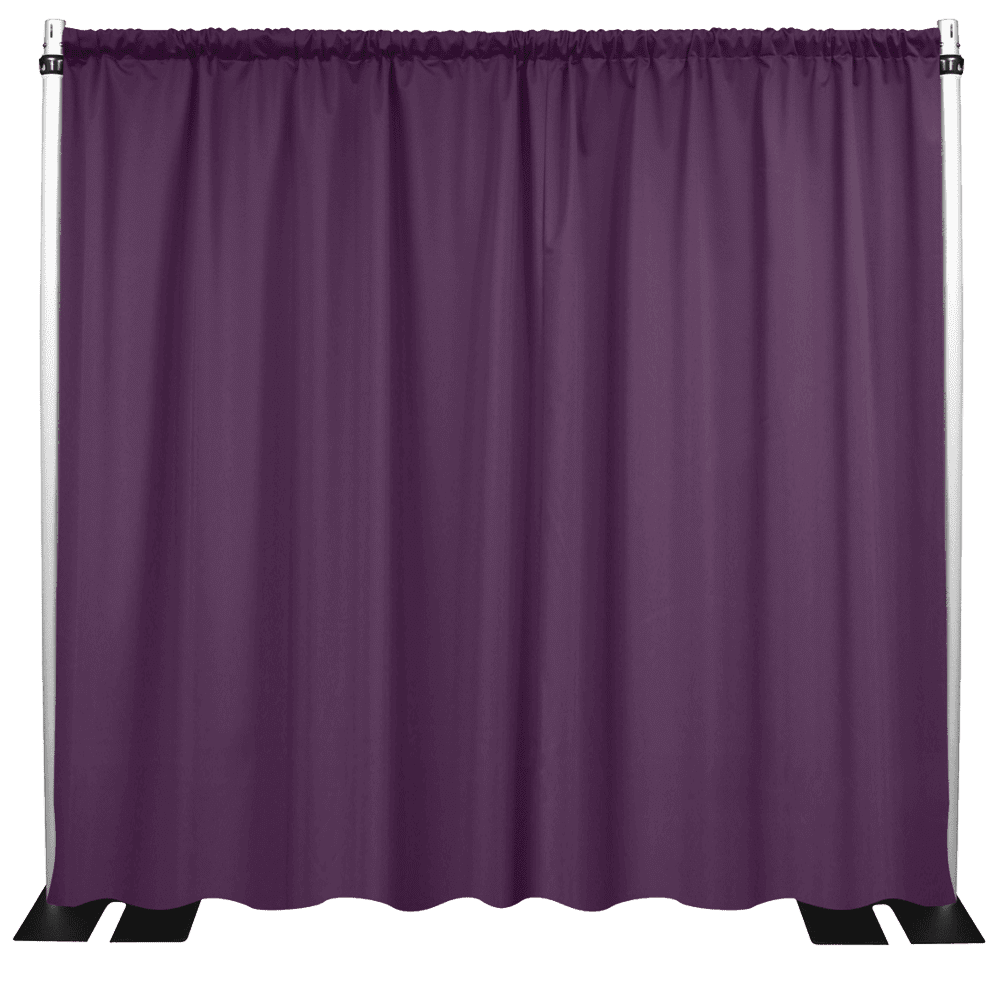 PIPE AND DRAPE USA 15’ W X 5’ L / EGGPLANT DRAPERY PANELS POLYESTER