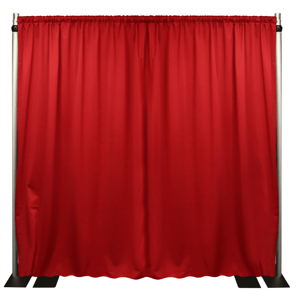 PIPE AND DRAPE USA 15’W X 15’L / RED DRAPERY PANELS PREMIER