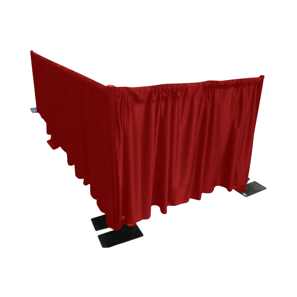 PIPE AND DRAPE USA 5&#39; X 20&#39; ( STRAIGHT ) / VELOUR / RED TECH KIT